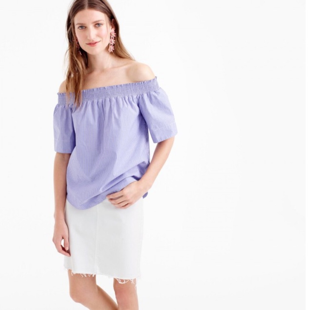 J.Crew Off the Shoulder Top- NWT - Picture 2 of 5